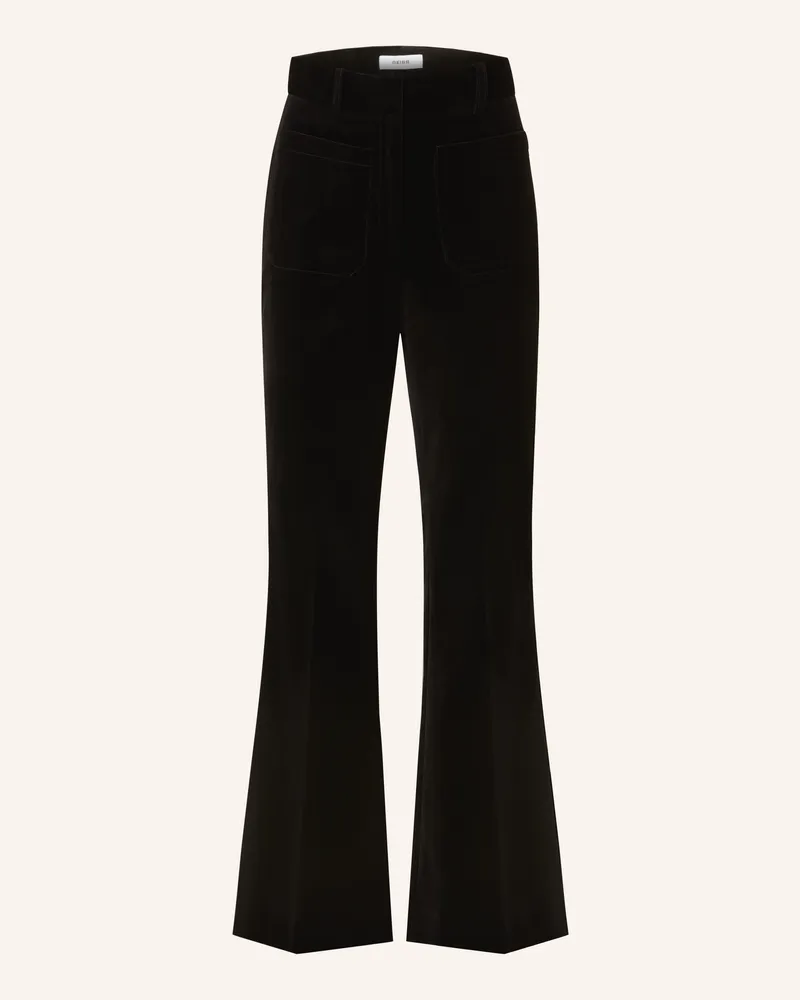 Reiss Bootcut-Hose MYRTLE aus Samt Schwarz