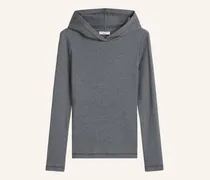 Kapuzen-Longsleeve grau