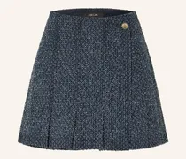 Tweed-Skort blau