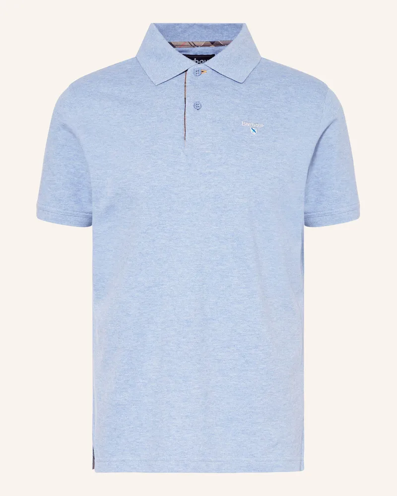 Barbour Piqué-Poloshirt Hellblau