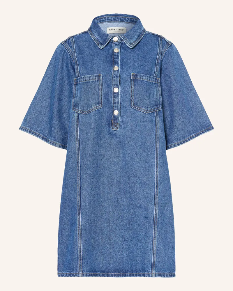Lollys Laundry Jeanskleid MOLALL mit 3/4-Arm Blau