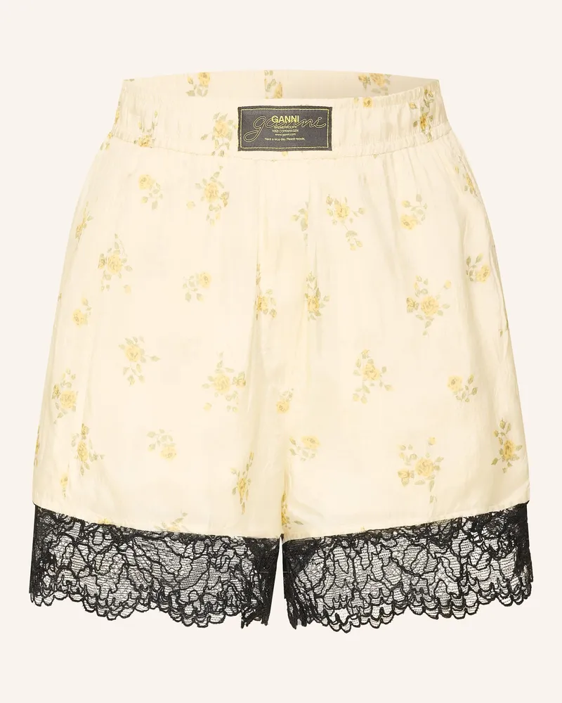 Ganni Shorts weiss Creme