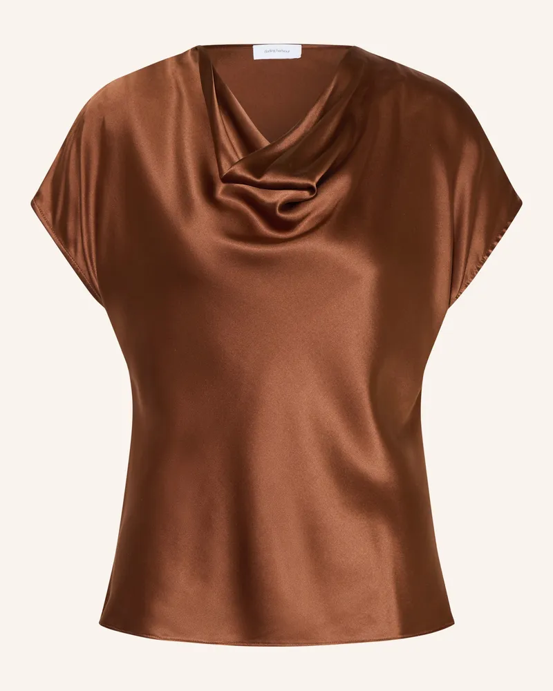 Darling Harbour Blusenshirt Aus Seide braun Nougat