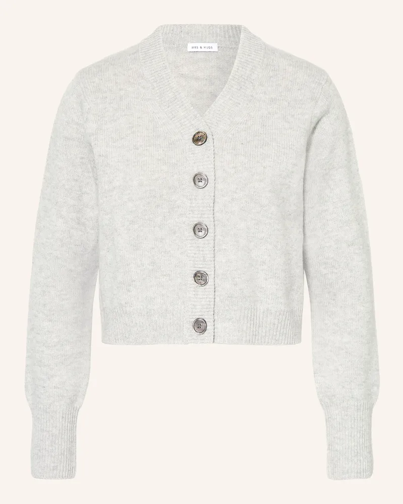 Mrs & HUGS Strickjacke Hellgrau