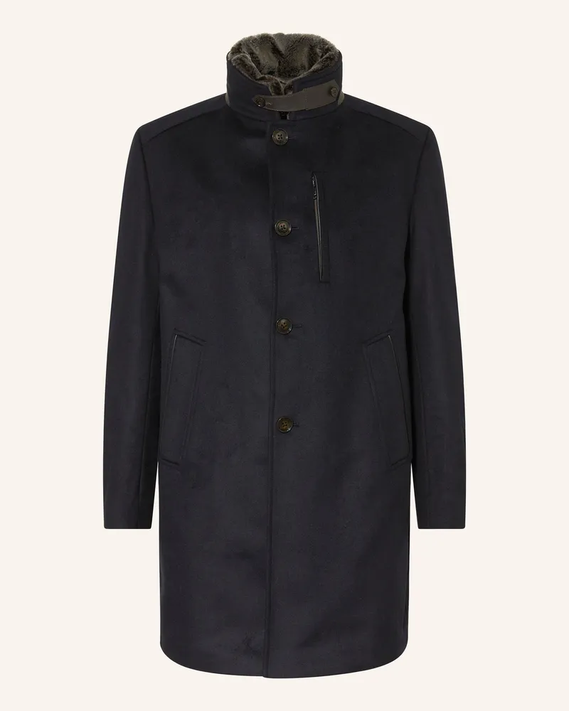 windsor. Wollmantel RIVANO3 mit herausnehmbarer Blende Dunkelblau