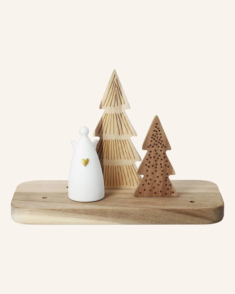 räder Dekofiguren Weihnachtslandschaft Engel braun Braun