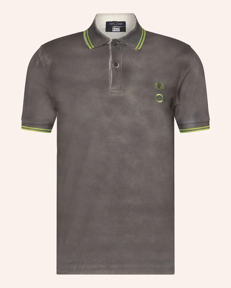Fred Perry Piqué-Poloshirt Regular Fit Dunkelgrau