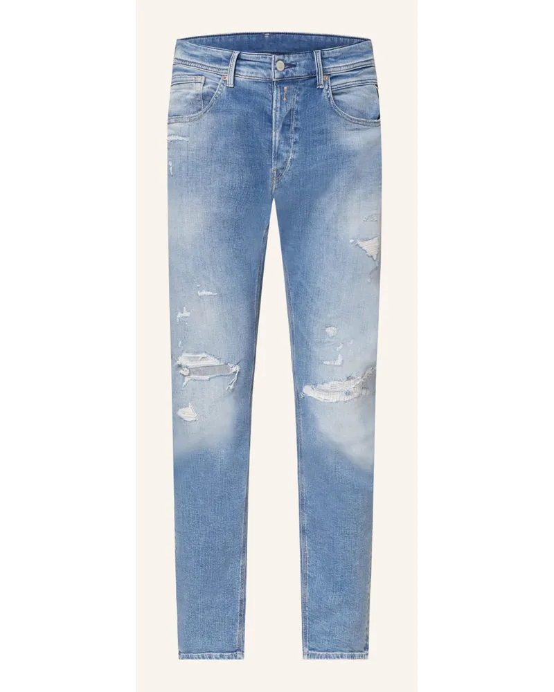 Replay Destroyed Jeans Extra Slim Fit Blau