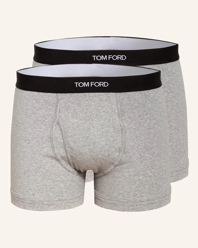 Tom Ford 2er-Pack Boxershorts grau Hellgrau