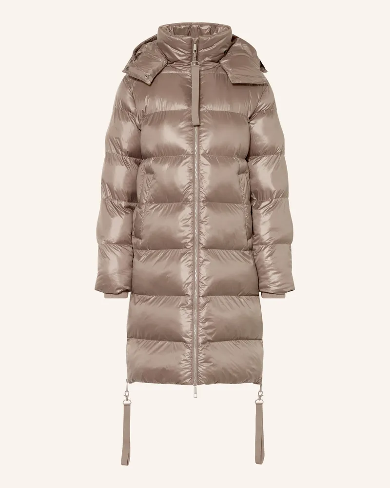 Darling Harbour Steppmantel Mit Abnehmbarer Kapuze beige Taupe