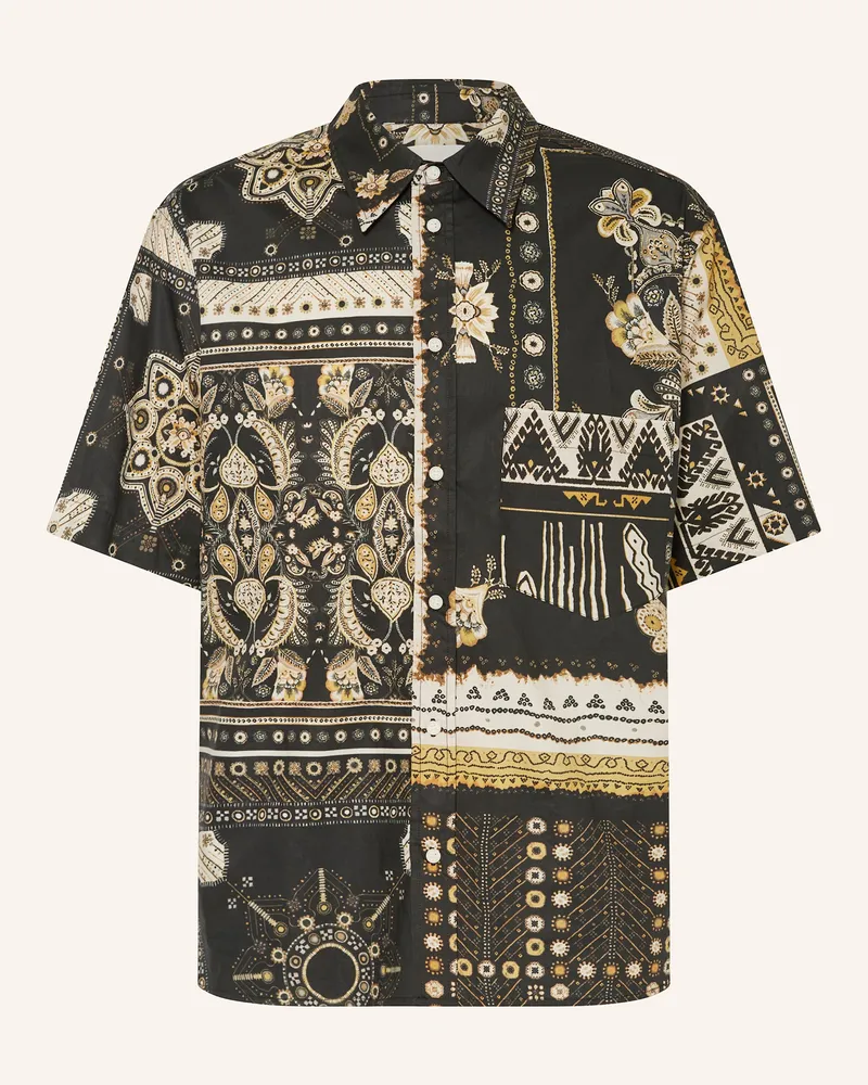 Isabel Marant Kurzarm-Hemd GARLONN Comfort Fit Schwarz
