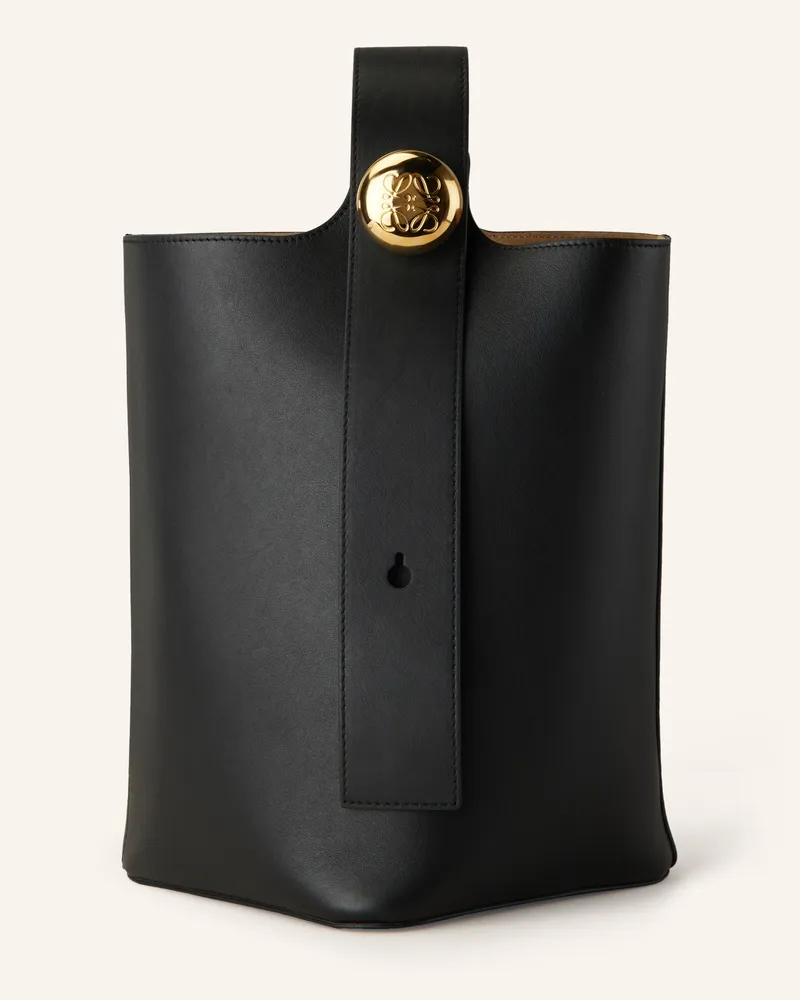 Loewe Handtasche Pebble Bucket Medium schwarz Schwarz