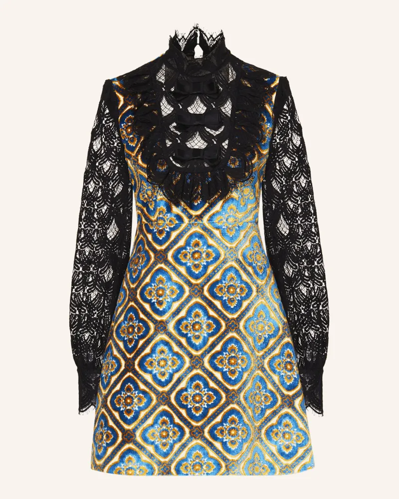 Etro Kleid im Materialmix Schwarz