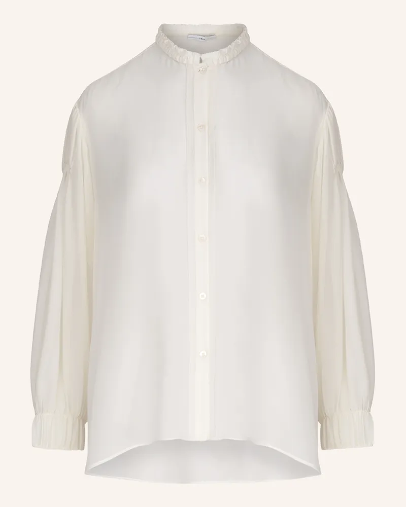 HIGH Bluse JASMINE Seidenbluse Weissgold