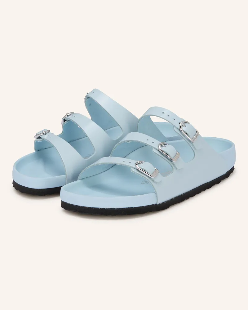 Birkenstock Pantoletten Florida Fresh Natural blau Hellblau