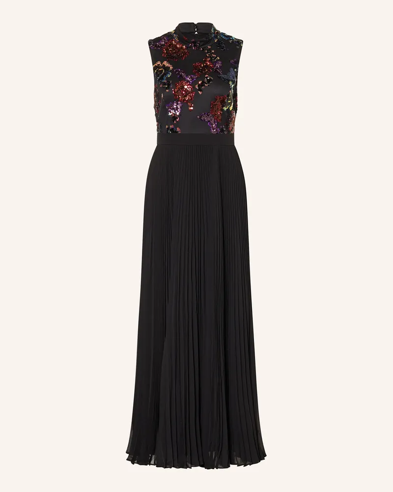 Phase Eight Abendkleid LELA mit Pailletten und Plissees Schwarz