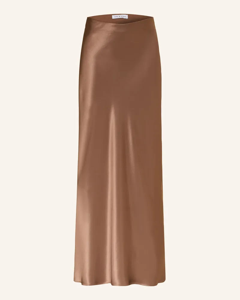 Mrs & HUGS Satinrock braun Braun