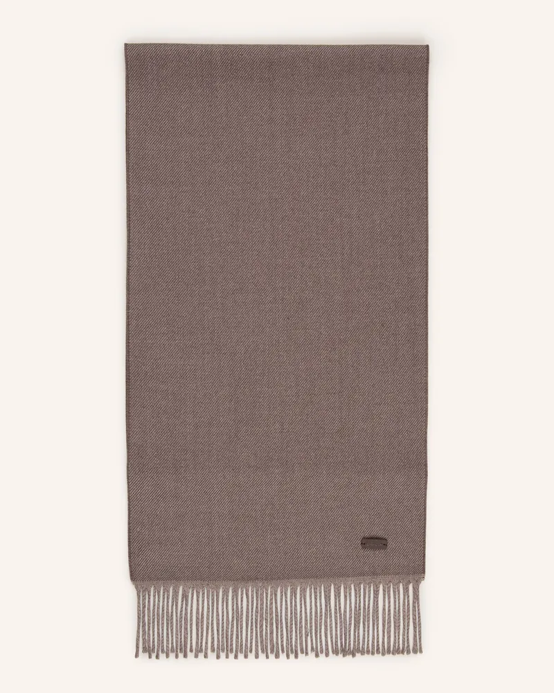 Eton Schal Aus Merinowolle braun Hellbraun