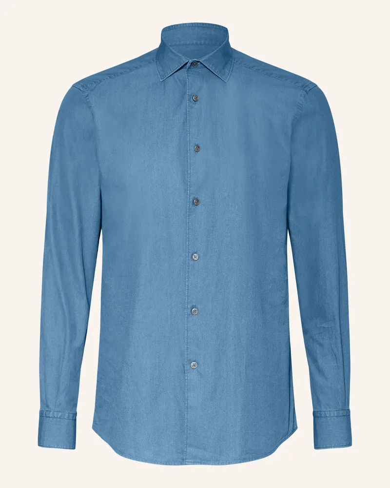 Ermenegildo Zegna Jeanshemd Regular Fit Blau