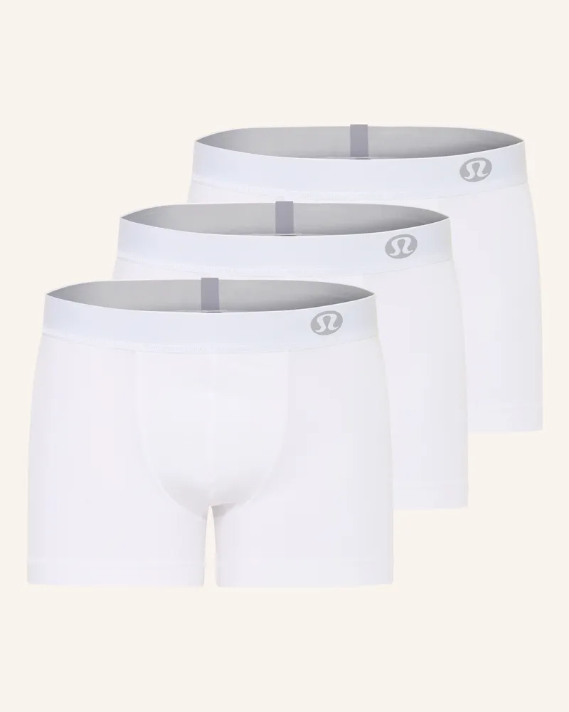 LULULEMON 3er-Pack Boxershorts AIM Weiss