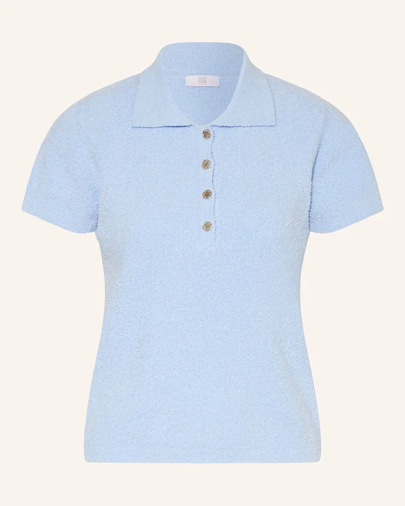 Riani Bouclé-Poloshirt Hellblau