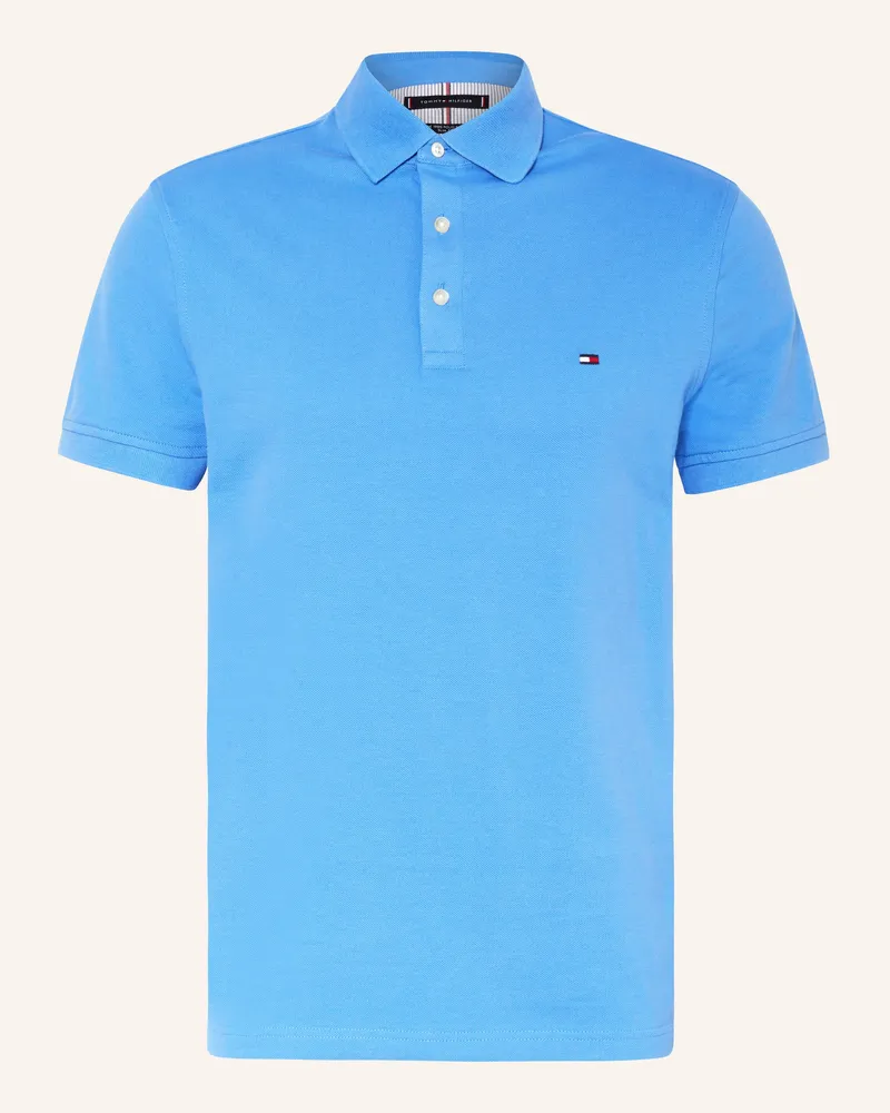 Tommy Hilfiger Piqué-Poloshirt Slim Fit Blau