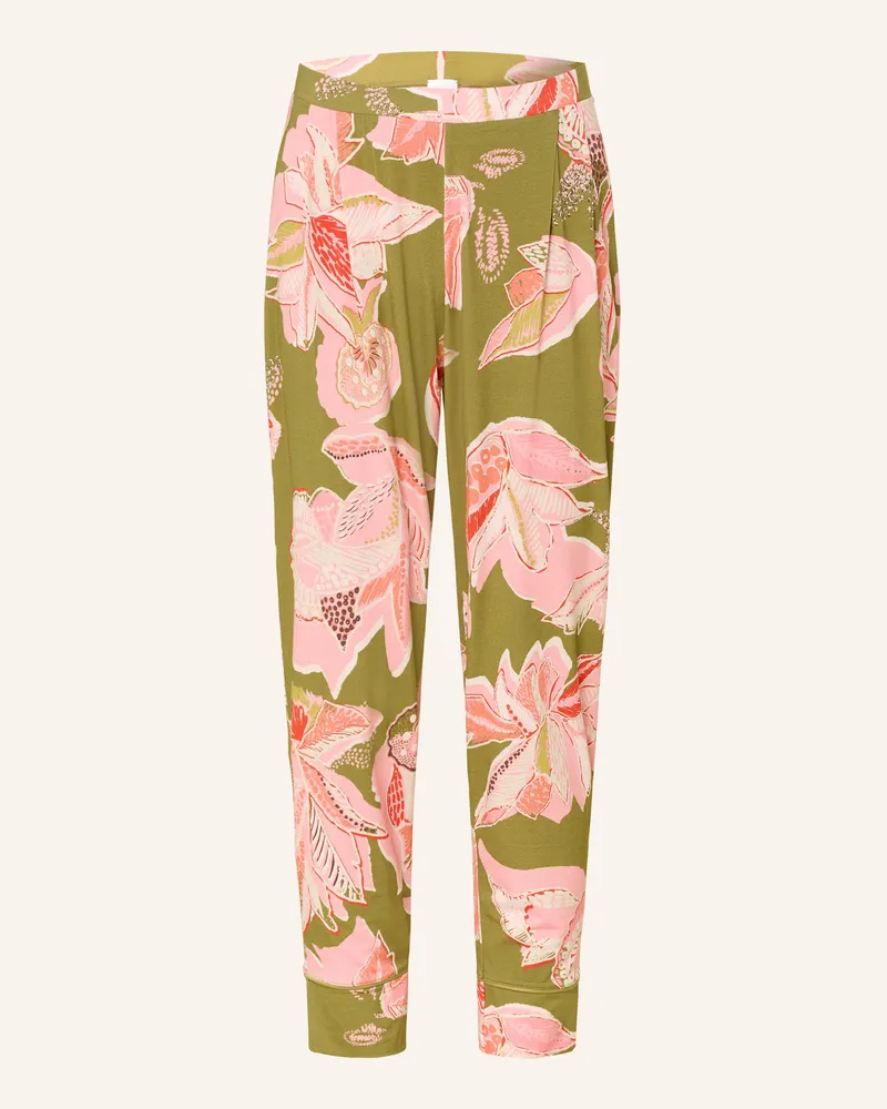 Mey Schlafhose Serie FLOWER WHIRL Oliv