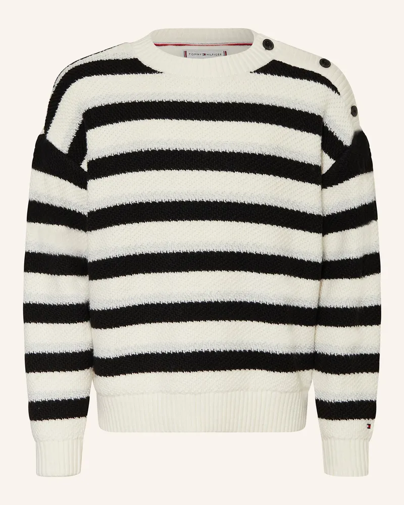 Tommy Hilfiger Pullover mit Glitzergarn Ecru