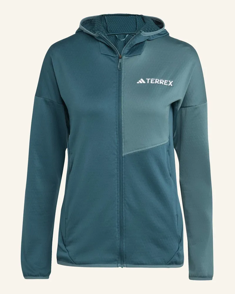 adidas Fleecejacke TERREX XPERIOR CLIMAWARM LIFGT FLEECE HOODED Grün