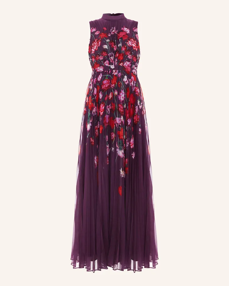 Phase Eight Schluppenkleid DAHLIA mit Plissees Dunkellila