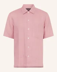 Marc O'Polo Kurzarm-Hemd Regular Fit aus Leinen Rosa