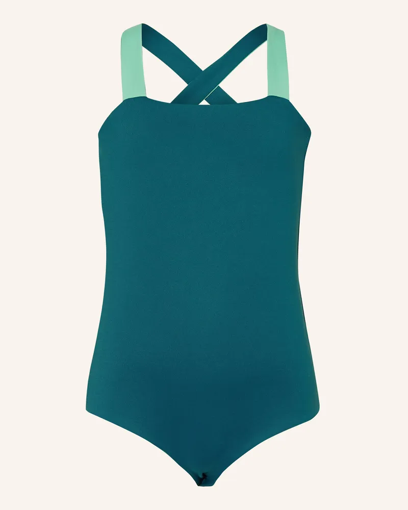 MYMARINI Badeanzug EASYBODY zum Wenden mit UV-Schutz 50 Petrol