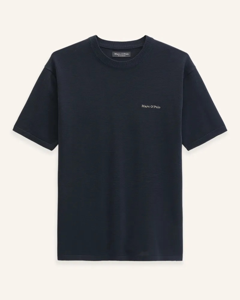 Marc O'Polo Kurzarm-Pullover blau Dunkelblau