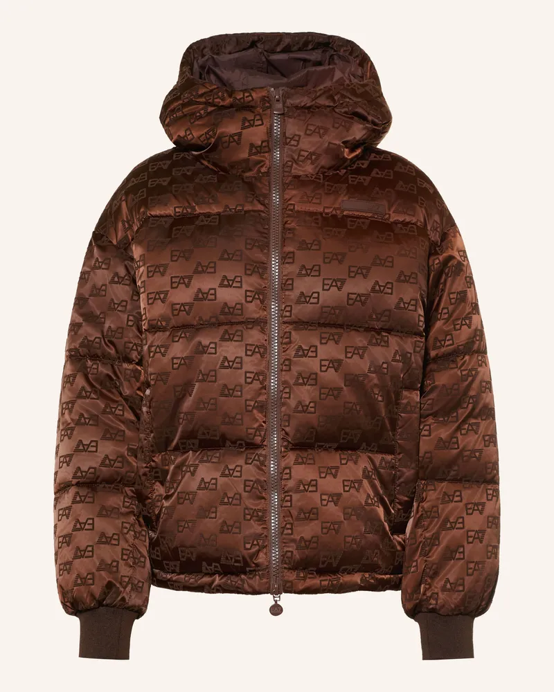 EA7 Steppjacke braun Dunkelbraun