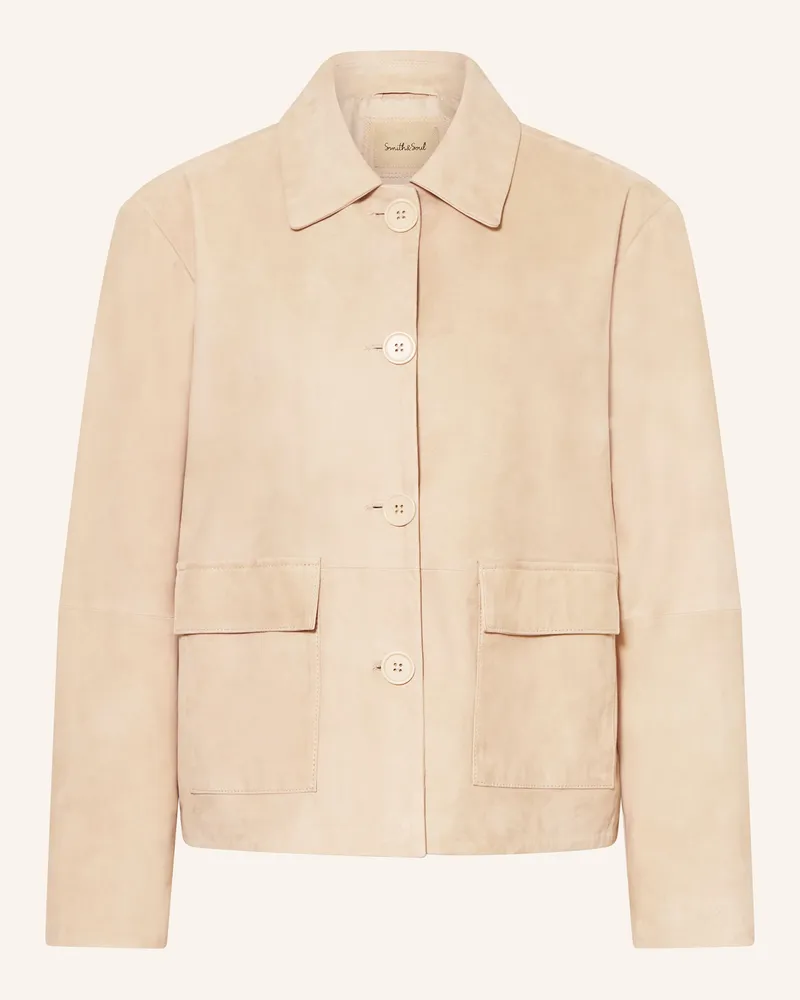Smith & Soul Lederjacke Beige