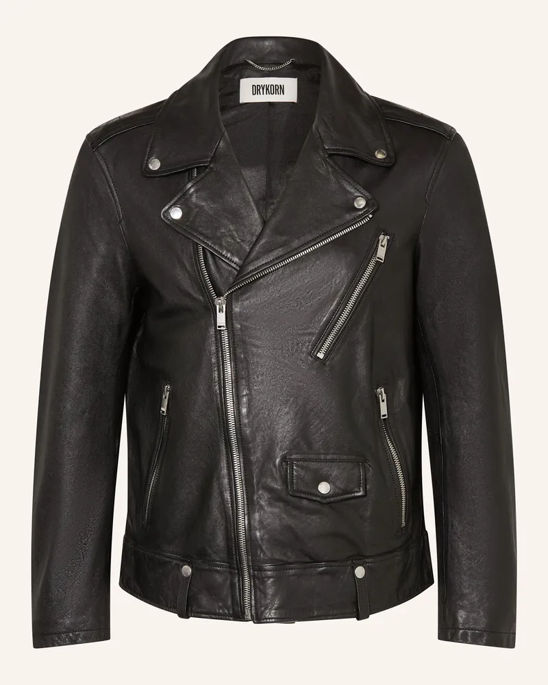 Drykorn Lederjacke MIK Schwarz