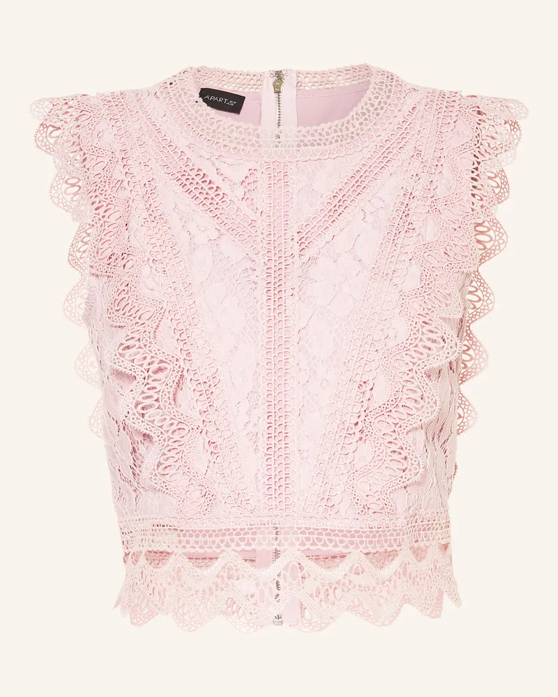Apart Blusentop mit Spitze Rosa