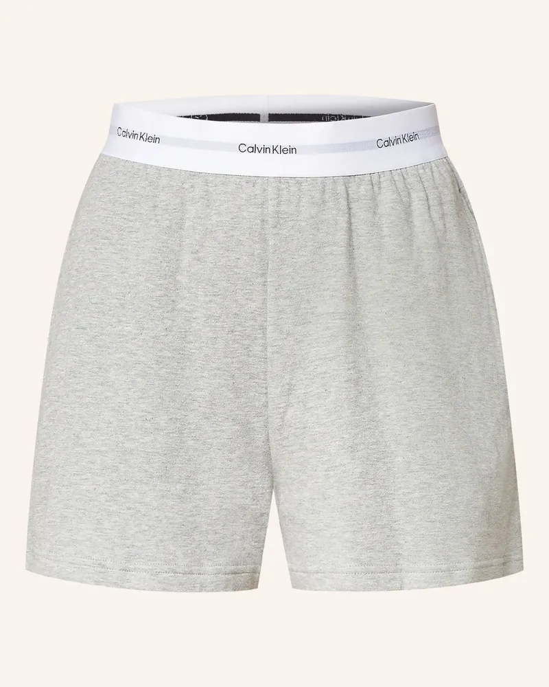 Calvin Klein Lounge-Sweatshorts Modern Terry grau Hellgrau