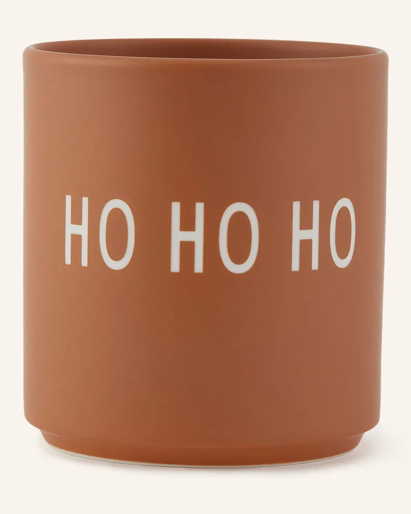 DESIGN LETTERS Becher Hohoho braun Hellbraun