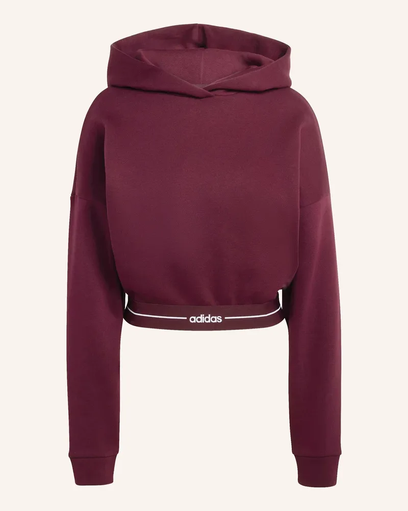 adidas HYPERGLAM CROPPED HOODIE Rot