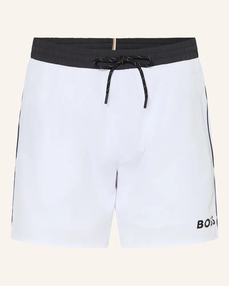 HUGO BOSS Badeshorts Starfish weiss Weiss