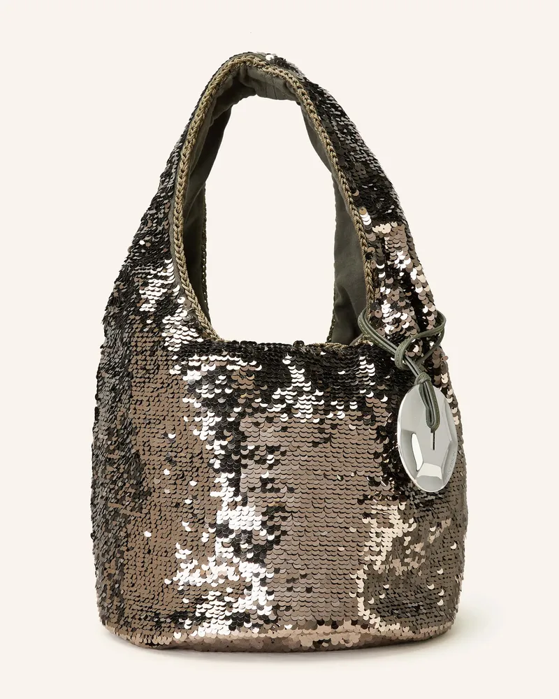 J.W.Anderson Shopper SEQUIN MINI mit Pailletten Silber