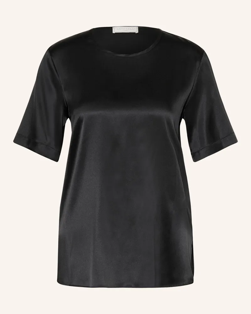 Antonelli Firenze Blusenshirt aus Seide Schwarz