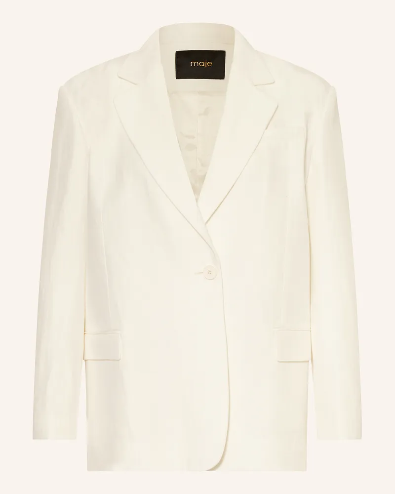 Maje Blazer mit Leinen Ecru