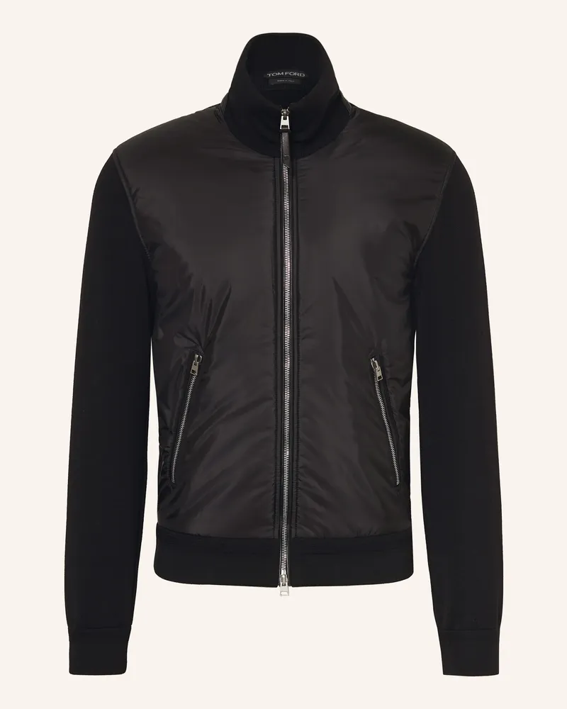 Tom Ford Blouson im Materialmix Schwarz