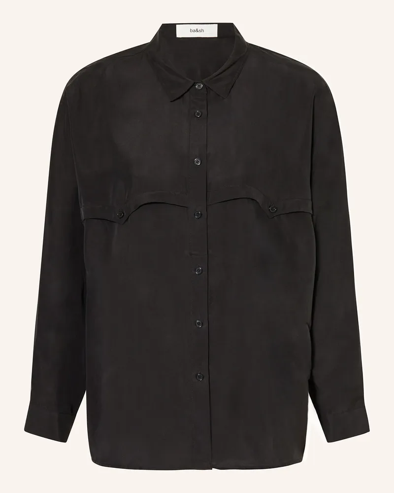 ba&sh Hemdbluse HAORA aus Seide Dunkelgrau