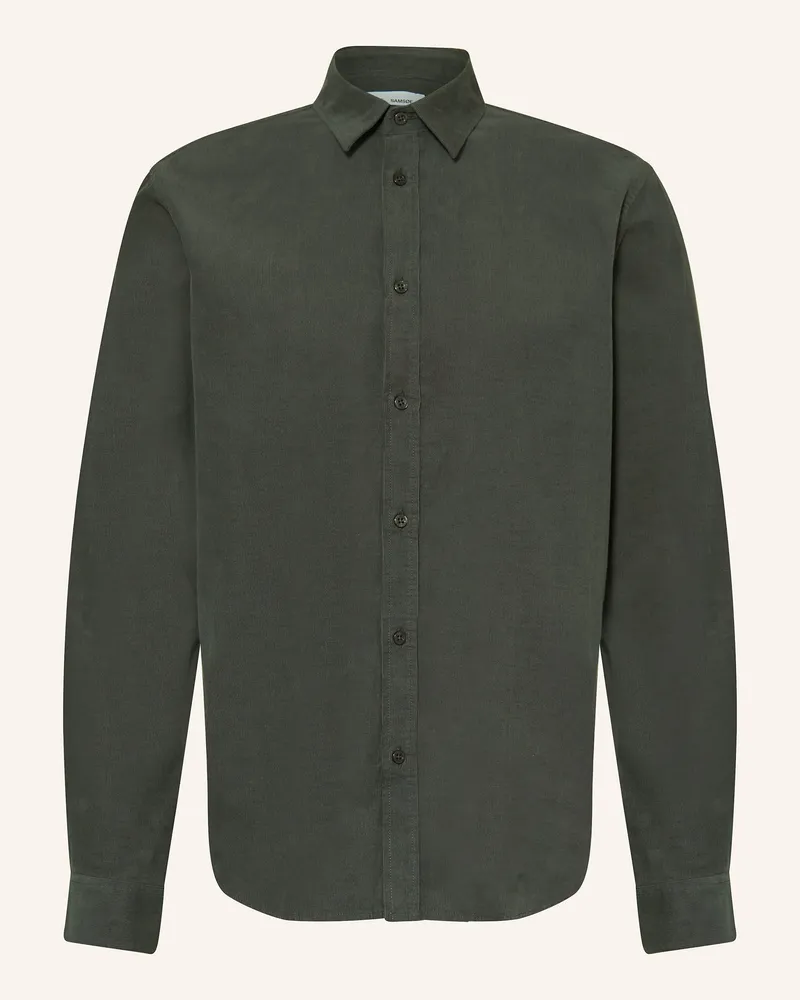 Samsøe & Samsøe Cordhemd Saliam Comfort Fit gruen Dunkelgrün