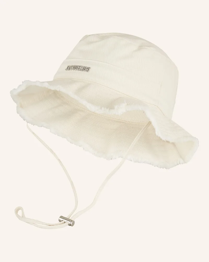 Jacquemus Bucket-Hat Le Bob Artichaut weiss Ecru