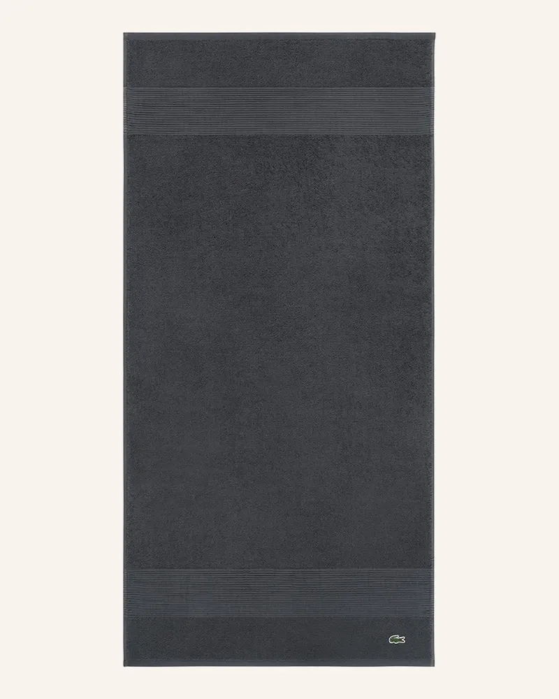 Lacoste Handtuch Llecroco schwarz Dunkelgrau