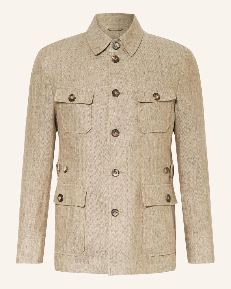 Habsburg Leinenjacke Feistritz beige Hellbraun